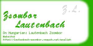 zsombor lautenbach business card